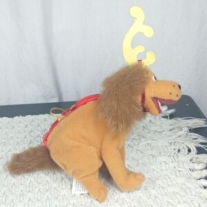 VTG 2000 The Grinch Max The Dog Reindeer 7” Transforms Christmas Ornament Plush